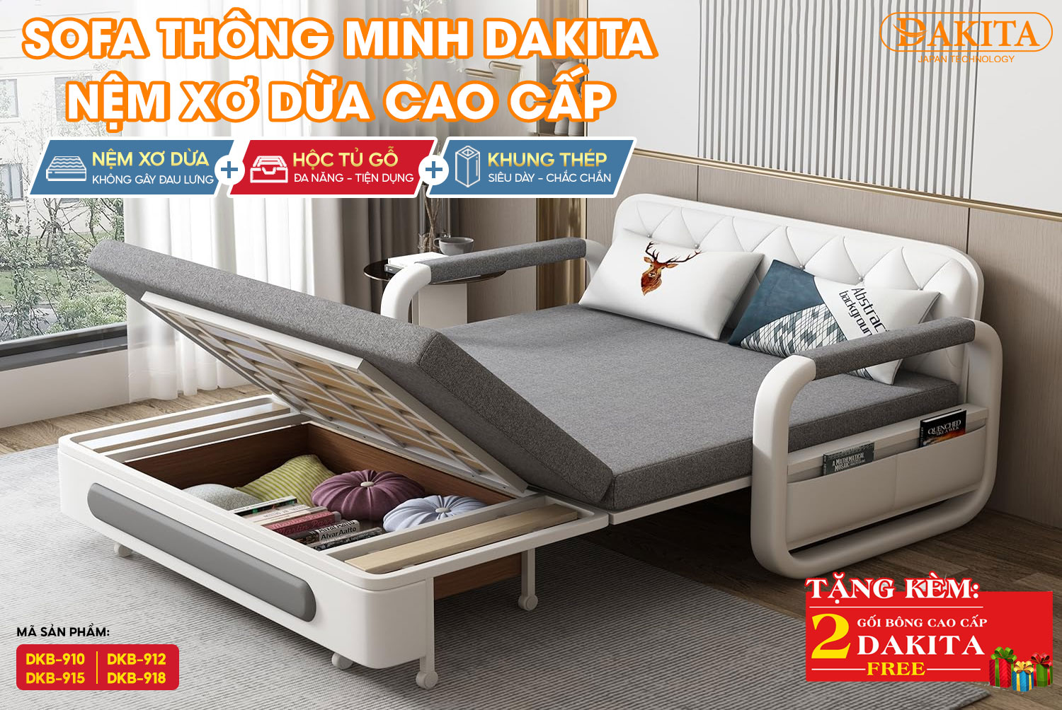 Sofa Thông Minh Nệm Xơ Dừa