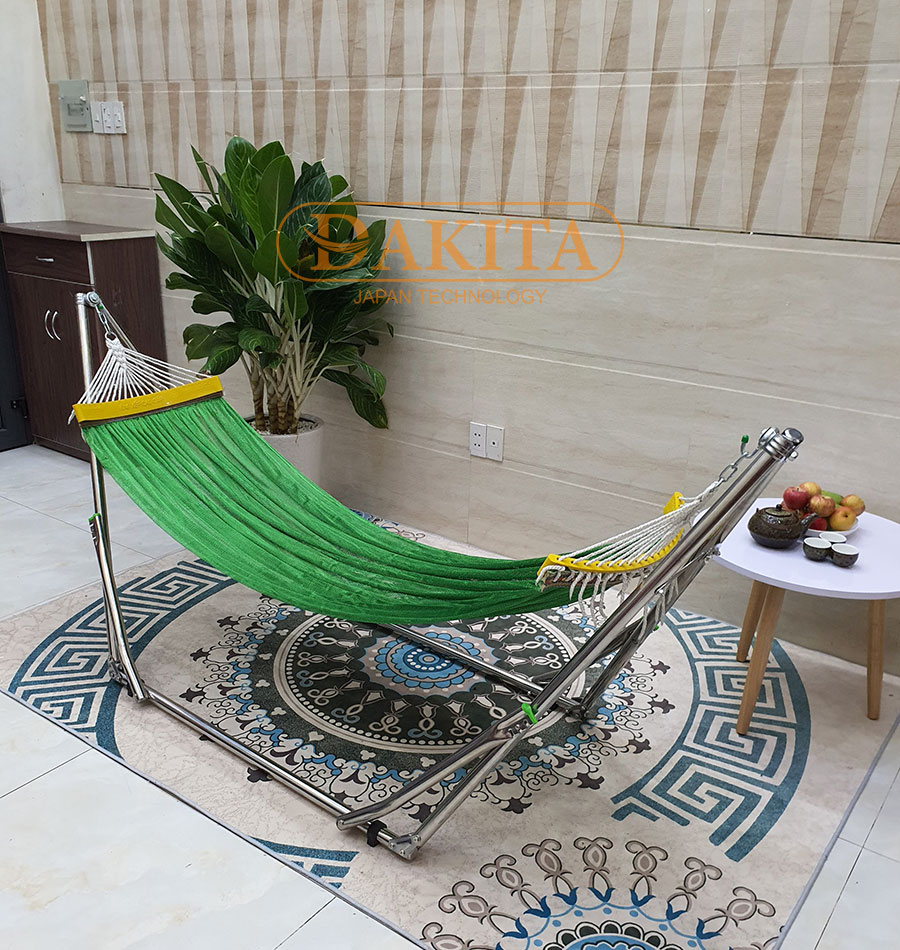 khung võng xếp inox đức lợi loại dày màu xanh lá