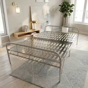 [INOX SÁNG BÓNG - GẤP GỌN - SANG TRỌNG ] Giường Inox Xếp Gọn 2 Đoạn Siêu Tiện Lợi Thương Hiệu DAKITA