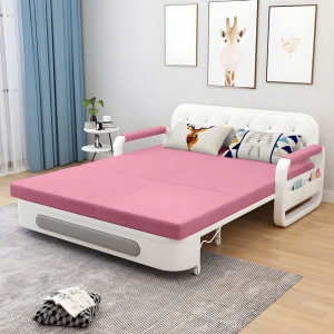 Ghế Sofa Giường DAKITA DKB-912-Hồng Có hộc tủ - Giường Ngủ Thông Minh Gấp Thành Sofa [ Vải thoáng mát]