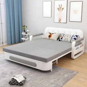 Ghế Sofa Giường DAKITA DKB-915-Xám Có hộc tủ - Giường Ngủ Thông Minh Gấp Thành Sofa [ Vải thoáng mát]