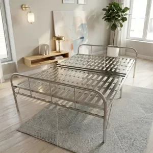 [INOX SÁNG BÓNG - GẤP GỌN - SANG TRỌNG ] Giường Inox Xếp Gọn 2 Đoạn Siêu Tiện Lợi Thương Hiệu DAKITA
