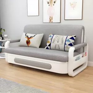 Ghế Sofa Giường DAKITA DKB-910-Xám Có hộc tủ - Giường Ngủ Thông Minh Gấp Thành Sofa [ Vải thoáng mát]
