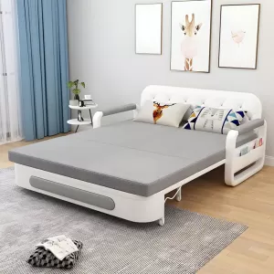Ghế Sofa Giường DAKITA DKB-915-Xám Có hộc tủ - Giường Ngủ Thông Minh Gấp Thành Sofa [ Vải thoáng mát]