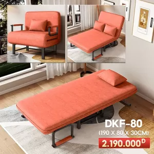 [Rộng 80cm] Giường Ngủ thành ghế DAKITA DKF-80 - Màu Cam