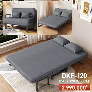 [Rộng 120cm] Giường Ngủ thành ghế DAKITA DKF-120 - Màu Xám Đậm