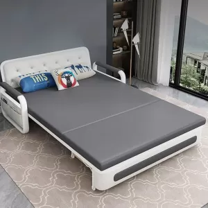 Ghế Sofa Giường DAKITA DKB-915-Da Đen Có hộc tủ - Giường Ngủ Thông Minh Gấp Thành Sofa [ Vải thoáng mát]