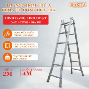 Thang Nhôm Chữ A Khóa Tự Động DAKITA DKT-20K [ SIÊU DÀY NHẸ CỨNG]
